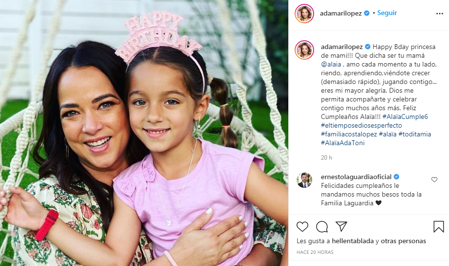 Publicación en Instagram de Adamari López por el cumpleaños de su hija