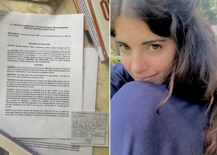 Activista cubana Carolina Barrero presenta apelación multa
