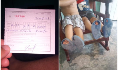 Por culpa de una multa, padre cubano no tiene dinero para comprar chancletas para sus hijos