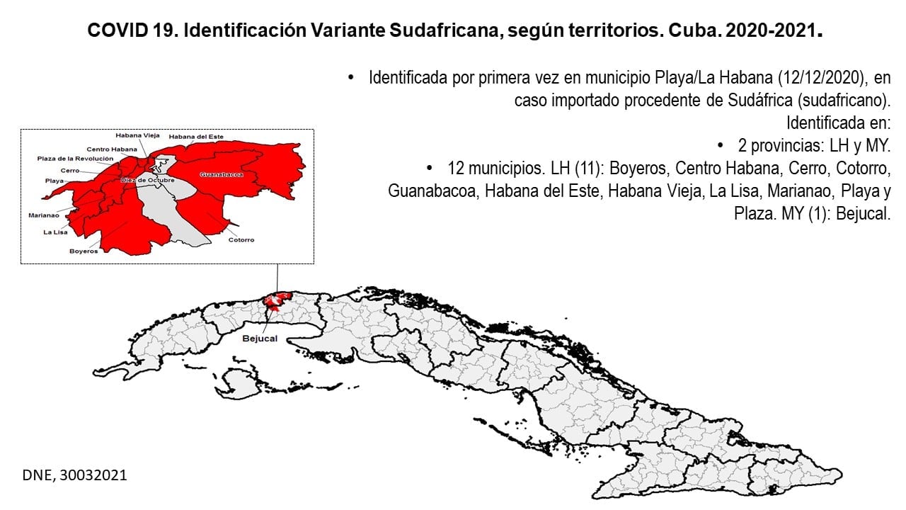 Variante sudafricana en Cuba