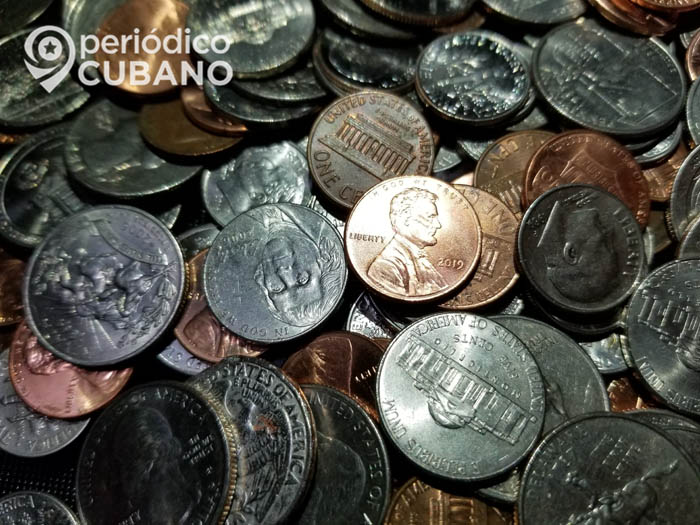 Monedas de centavos en dolares.