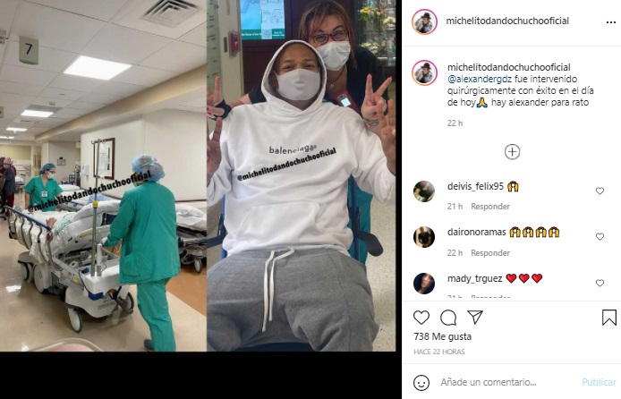 Nuevas fotos de Alexander de Gente de Zona desde el hospital