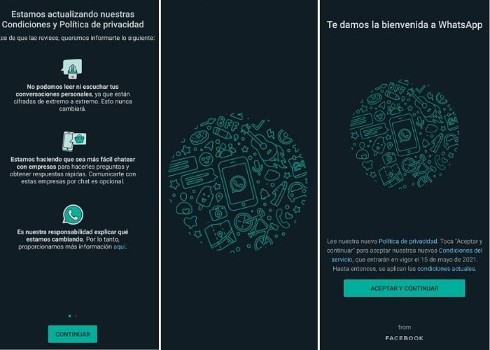Nuevos términos y condiciones de uso WhatsApp