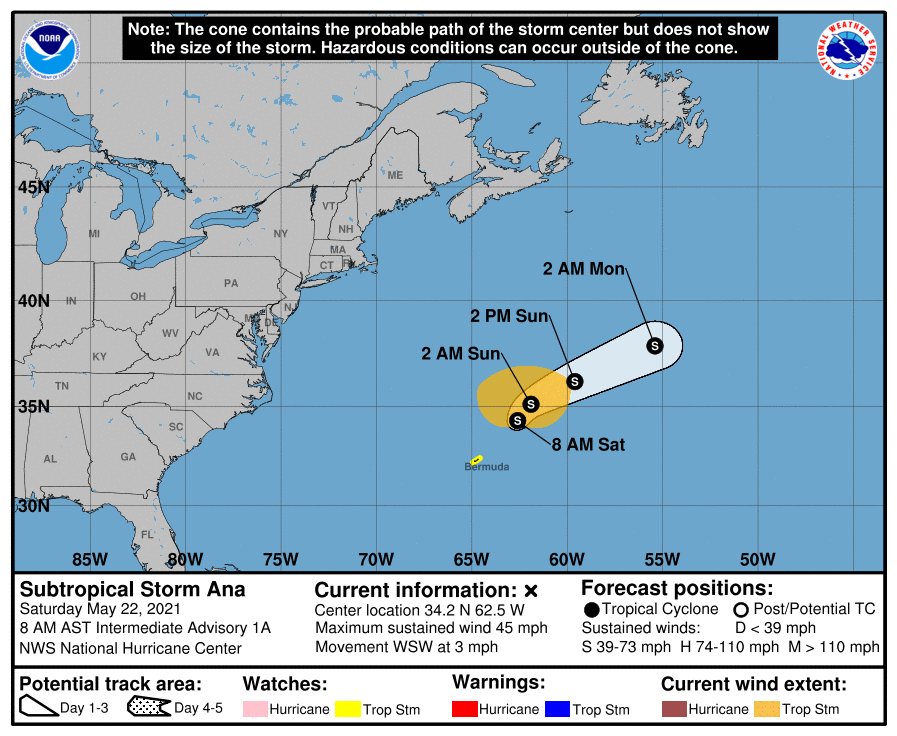 ¡Ana se adelanta! Es la primera tormenta de la temporada de huracanes en el Atlántico
