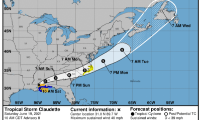 Claudette, la tercera tormenta tropical del año, toca tierra en EEUU