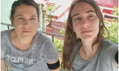 Katherine Bisquet y Camila Lobón, liberadas junto a Tania Bruguera y Valdés Cocho. (27N-Facebook).