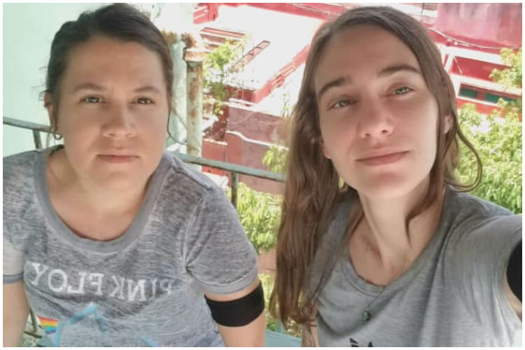 Katherine Bisquet y Camila Lobón, liberadas junto a Tania Bruguera y Valdés Cocho. (27N-Facebook).