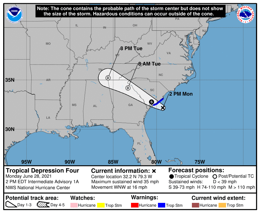 Nueva depresión tropical se forma cerca de las costas de Florida