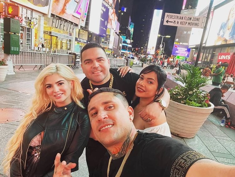 Osmani Garcia en Times Square