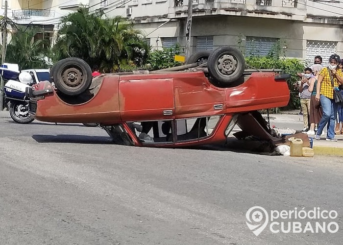Accidente de tránsito en las calles de la Isla