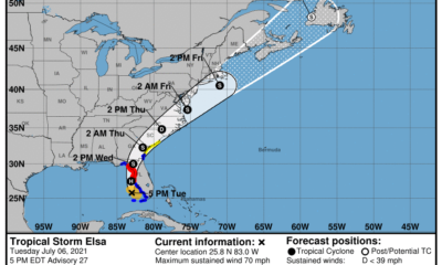 Alerta tornado sur de Florida huracán Elsa