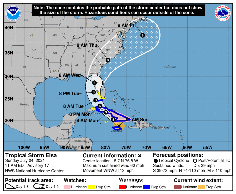 Aviso de ciclón tropical: Elsa se acerca a Cuba