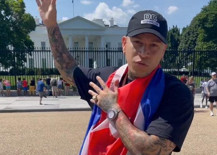 El Chulo se planta frente la Casa Blanca en Washington por la libertad de Cuba