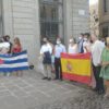 Partidos políticos en Barcelona se manifiestan a favor del pueblo cubano
