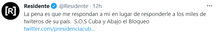 Régimen cubano contesta a Residente de Calle 13 por sus declaraciones sobre ayuda humanitaria