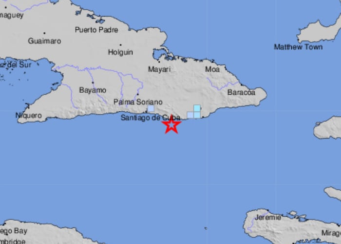 Sismo de 4.1 grados sacude la costa sur de Guantánamo