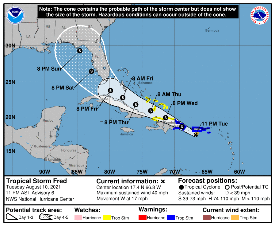 Aviso Oficial: Se forma la Tormenta tropical Fred