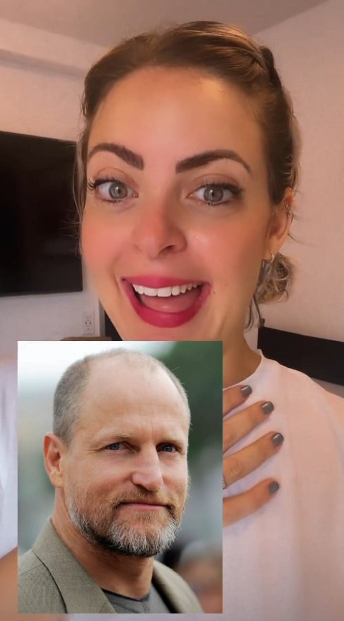 Claudia Valdés conoce al famoso actor Woody Harrelson