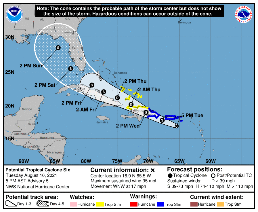 Emiten una alerta temprana sobre disturbio ciclónico en el mar Caribe. (Foto: NOAA)
