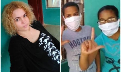 Hijos de María Cristina Garrido, presa del 11J. (Michael Valladares-Facebook).