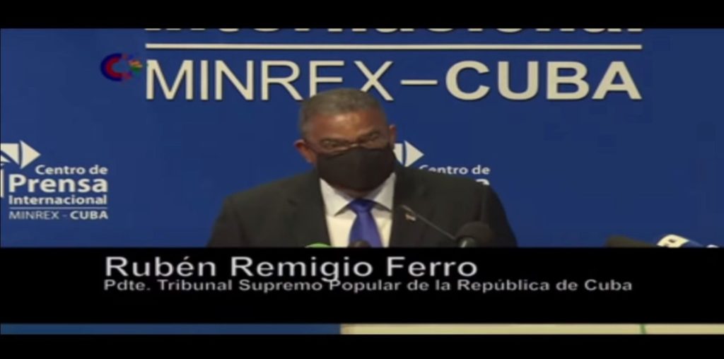 “Protestar no es un delito” Presidente del Tribunal Supremo de Cuba (1)