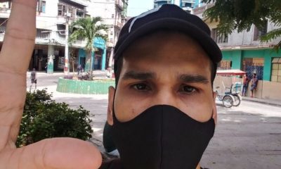 Rolando Remedios previo a su arresto en el 11J. (Rolando Remedios-Twitter).