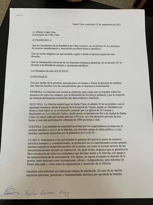 Ciudadanos de Santa Clara participarán en la protesta pacífica convocada por Archipiélago