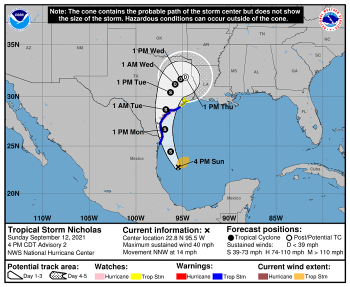 Conoce la trayectoria de la tormenta tropical Nicholas