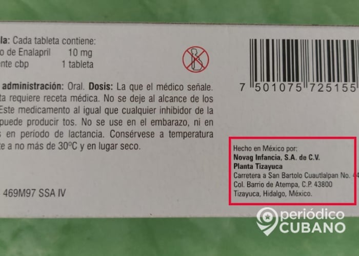 Gobierno cubano vende medicamentos hechos en México. (Foto: Periódico Cubano)