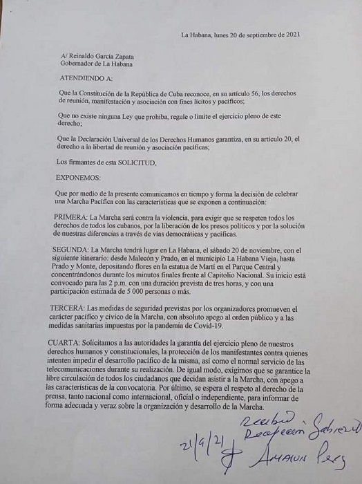 Noticias de Cuba más leídas hoy: Grupo Archipiélago convoca a una marcha pacífica en La Habana para el 20 de noviembre