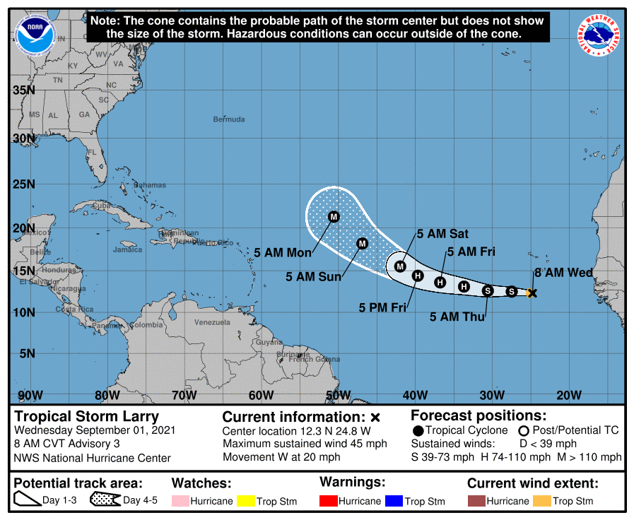 Se forma la tormenta tropical Larry, ¿ofrece peligro para Cuba