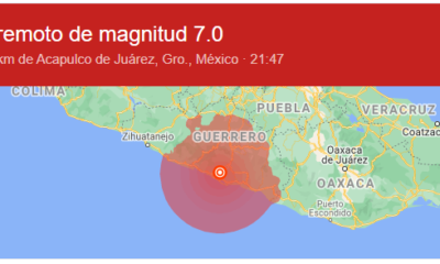 Terremoto de magnitud 7.0 Acapulco Mexico