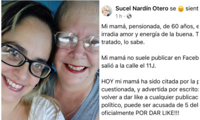 Cubana de 60 años citada por dar like