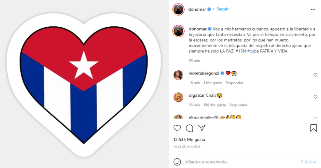 Don Omar respalda al pueblo cubano este 15N pues desea la “libertad que tanto necesitan”