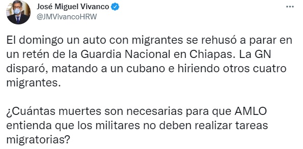 Segundo migrante fallecido a causa de un tiro de la Guardia Nacional en México2