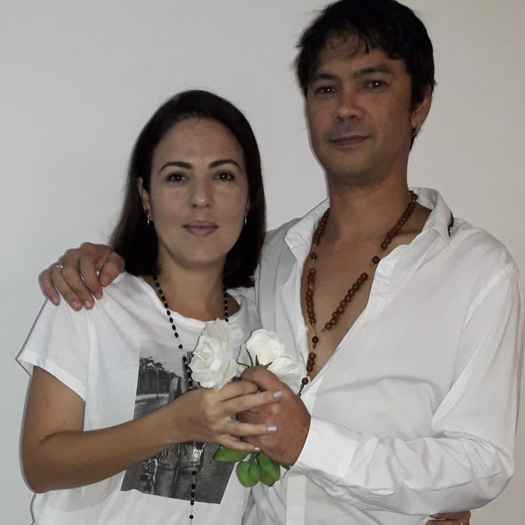 Yunior García Aguilera y su esposa Dayana Prieto