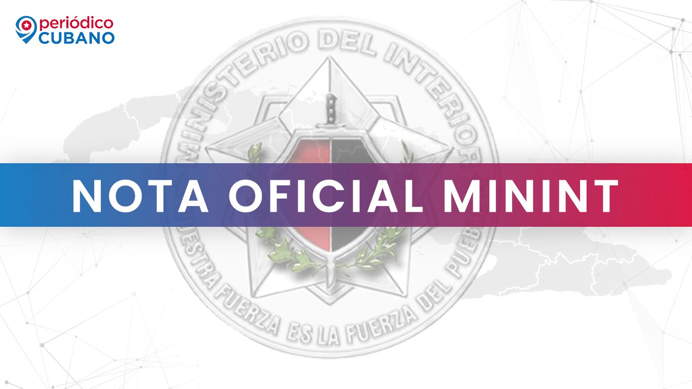 Nota oficial del MININT