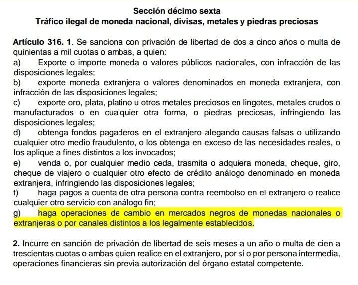 Hasta cinco años de cárcel para los vendedores de dólares y otras divisas en Cuba