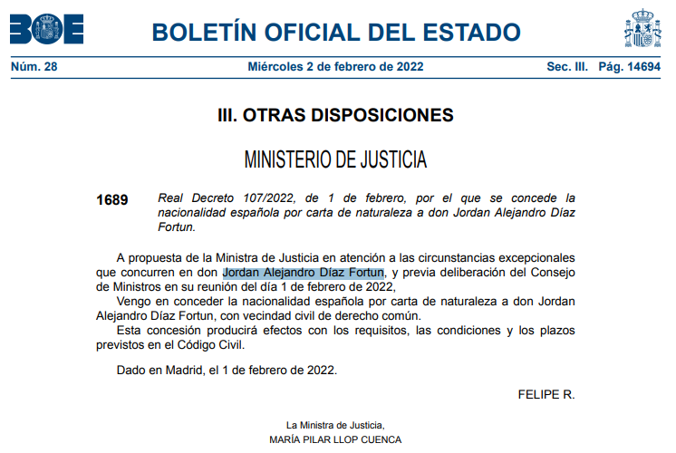 Triplista cubano Jordan Díaz adquiere la nacionalidad española1