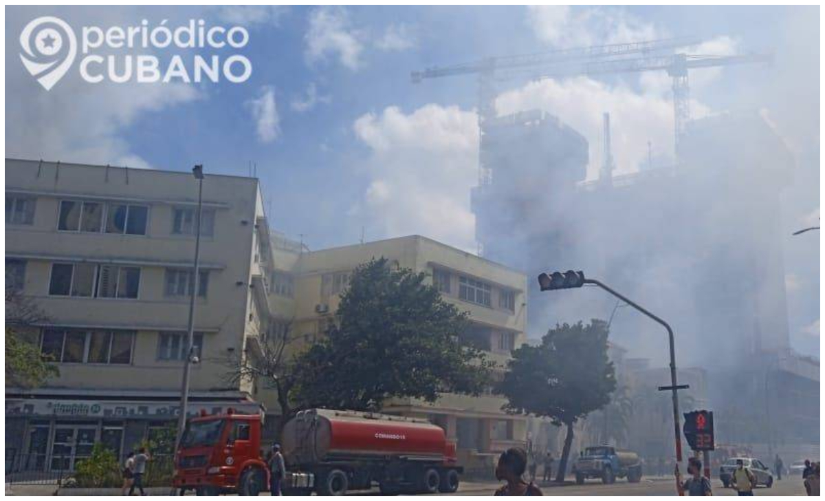 incendio en El Vedado