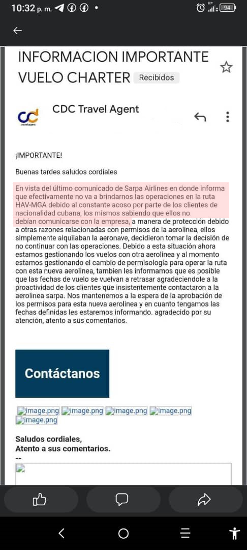Informacion de CDC Travel Agent de Panama