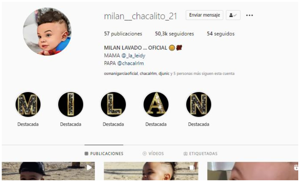 Instagram de Milan