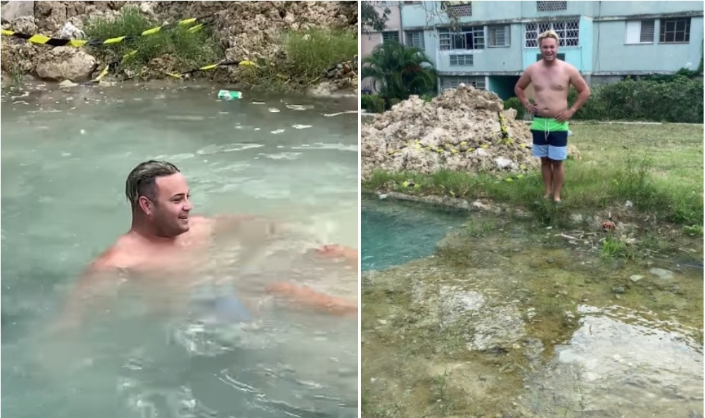 Salidero se convierte en piscina en La Habana