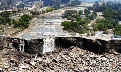 Catarata del Niágara seca y sin agua