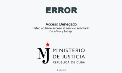 Desde el exterior no se puede ingresar a la página web del Ministerio de Justicia de Cuba