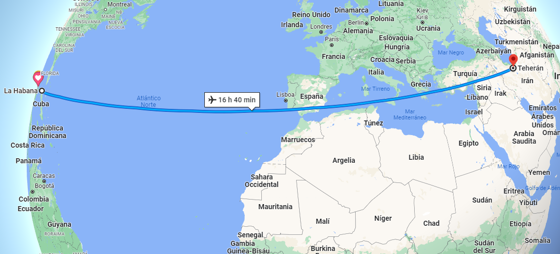 Gestionan la apertura de una ruta aérea directa entre Cuba e Irán