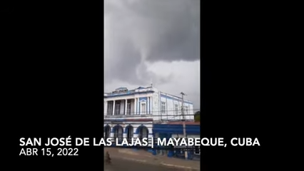 Un tornado causó daños materiales en San José de las Lajas