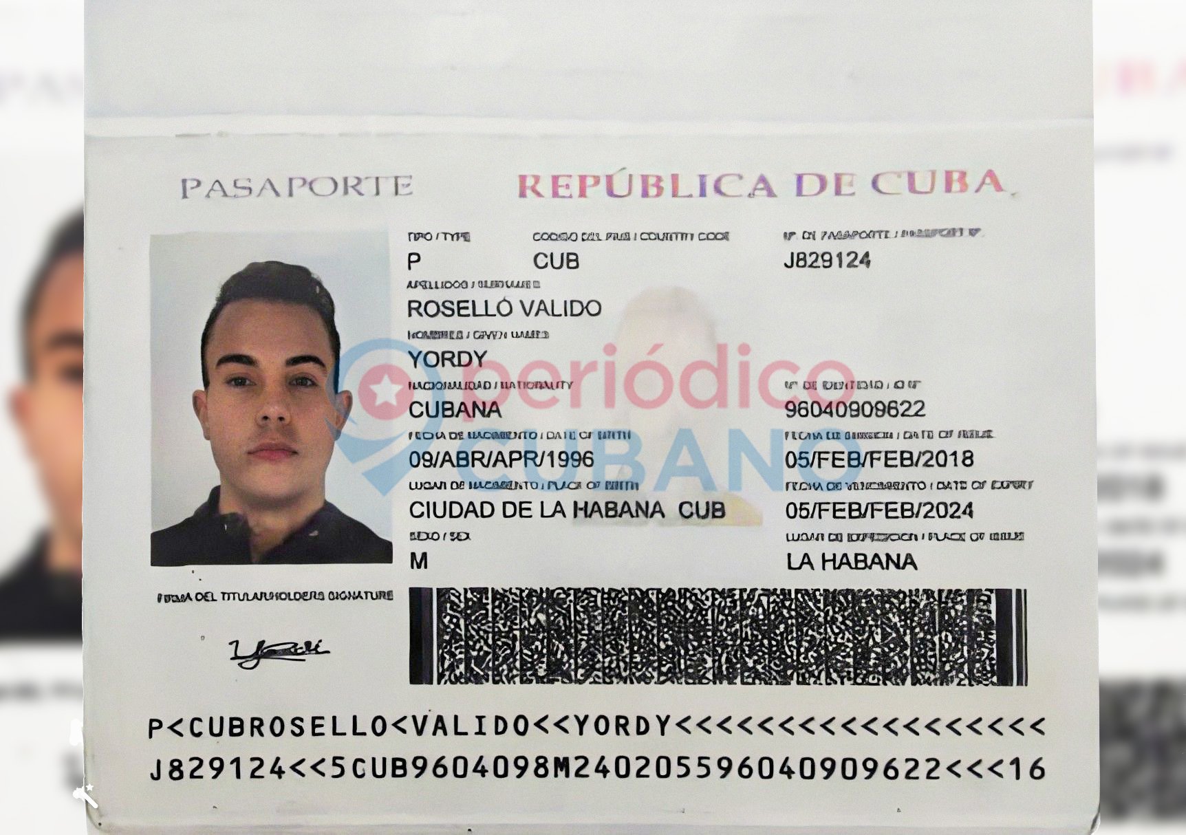 Joven cubano pide ayuda para poder encontrar su pasaporte extraviado desde hace días