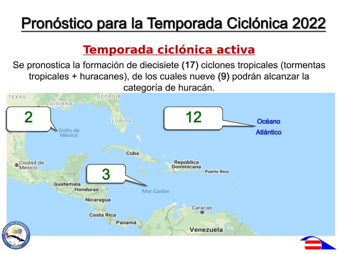 Alta probabilidad de que dos ciclones afecten a Cuba en la temporada de huracanes 2022