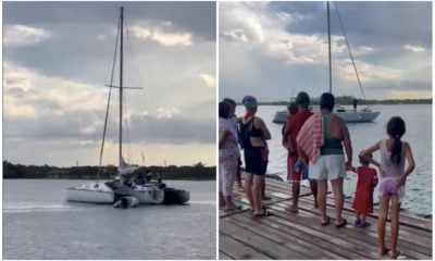 Bote estadounidense en Puerto Padre